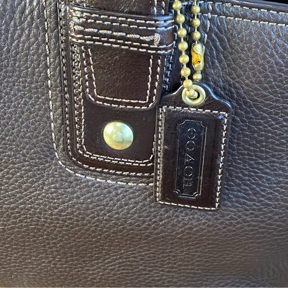 Coach Large Gold Buckle Soho Shoulder Bag – Mahogany Brown Floral Scarf Accent - Picture 5 of 17